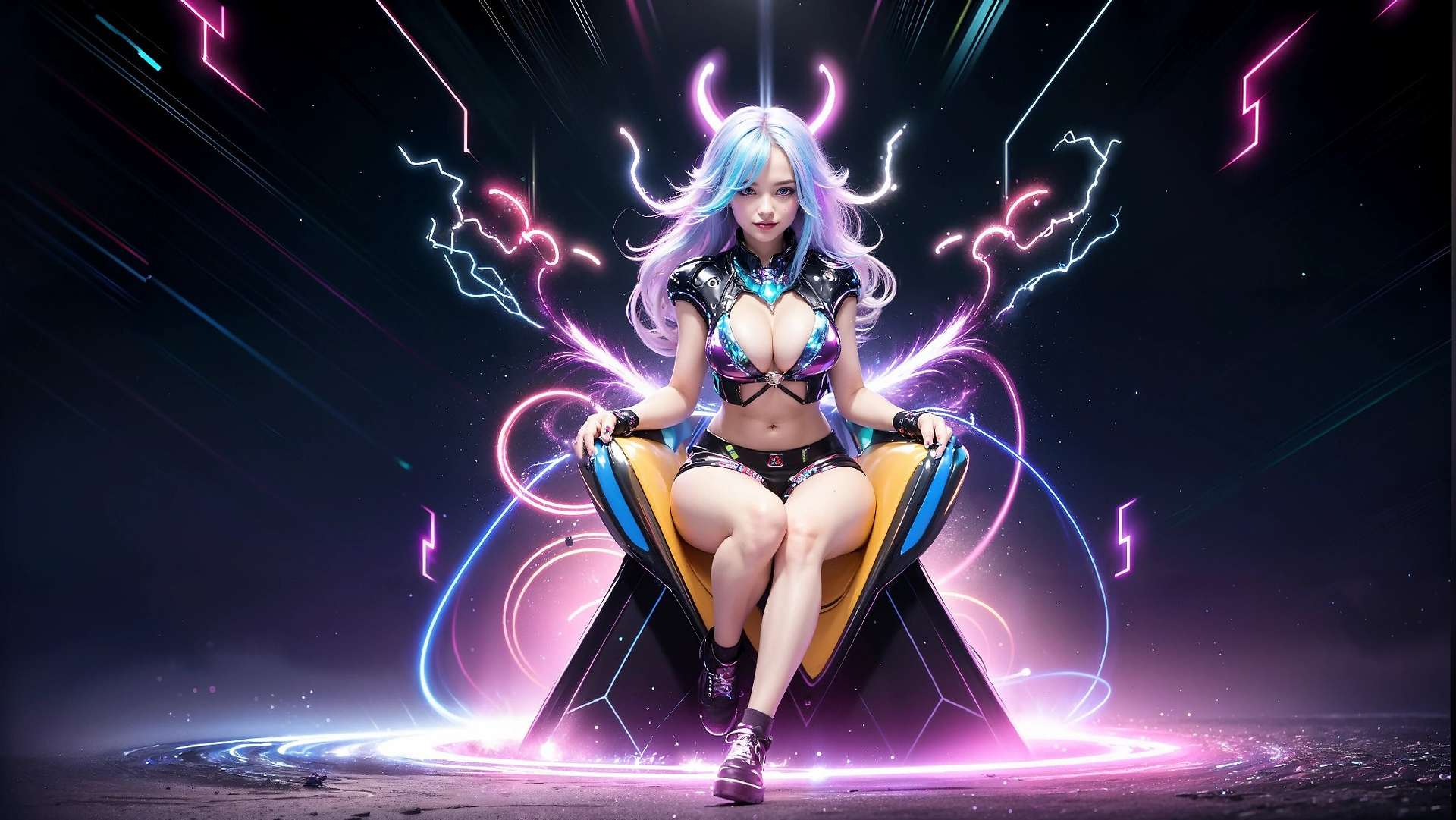 Charming Girl in an Alien Thunderstorm World