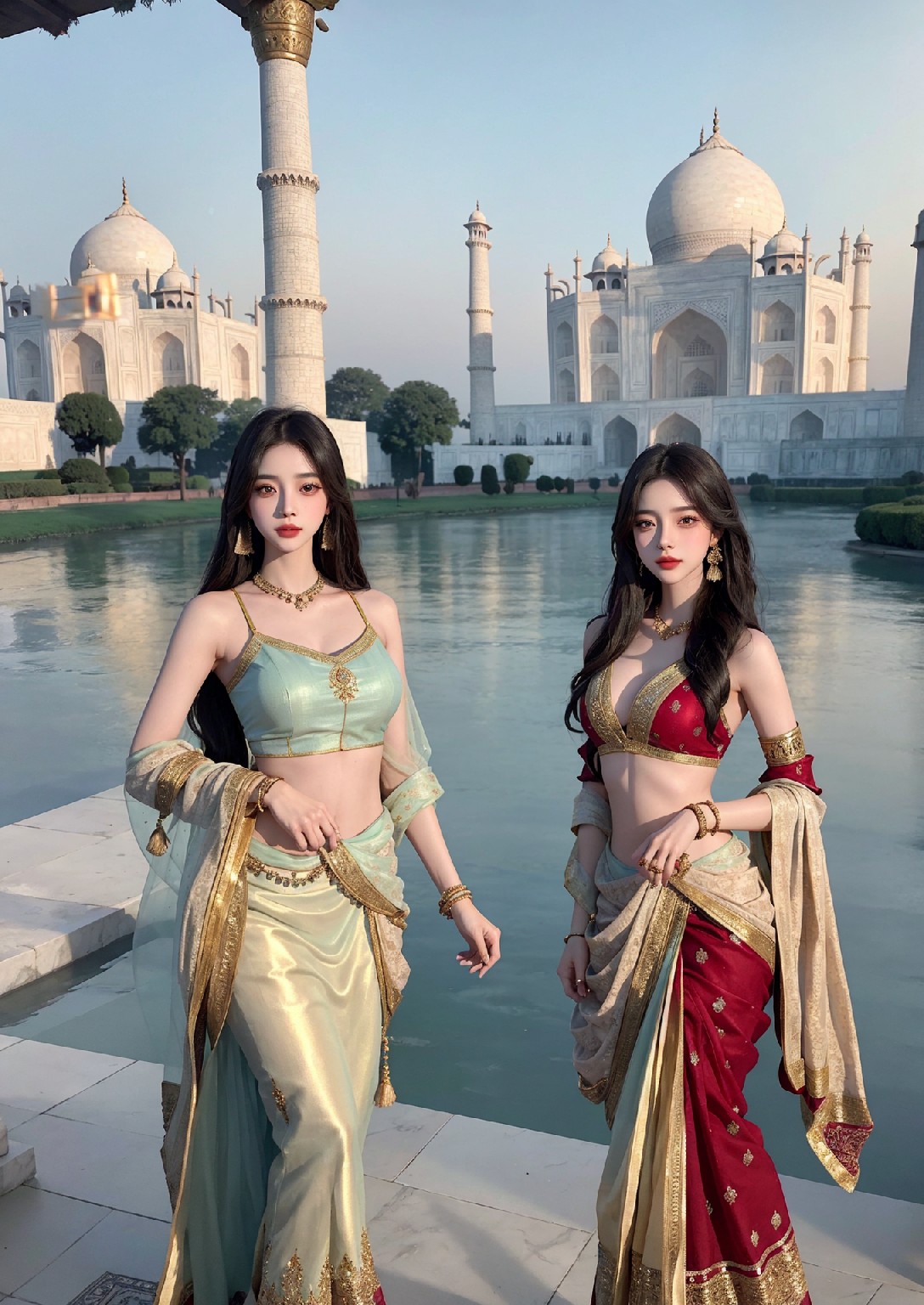 泰姬陵的美麗女人