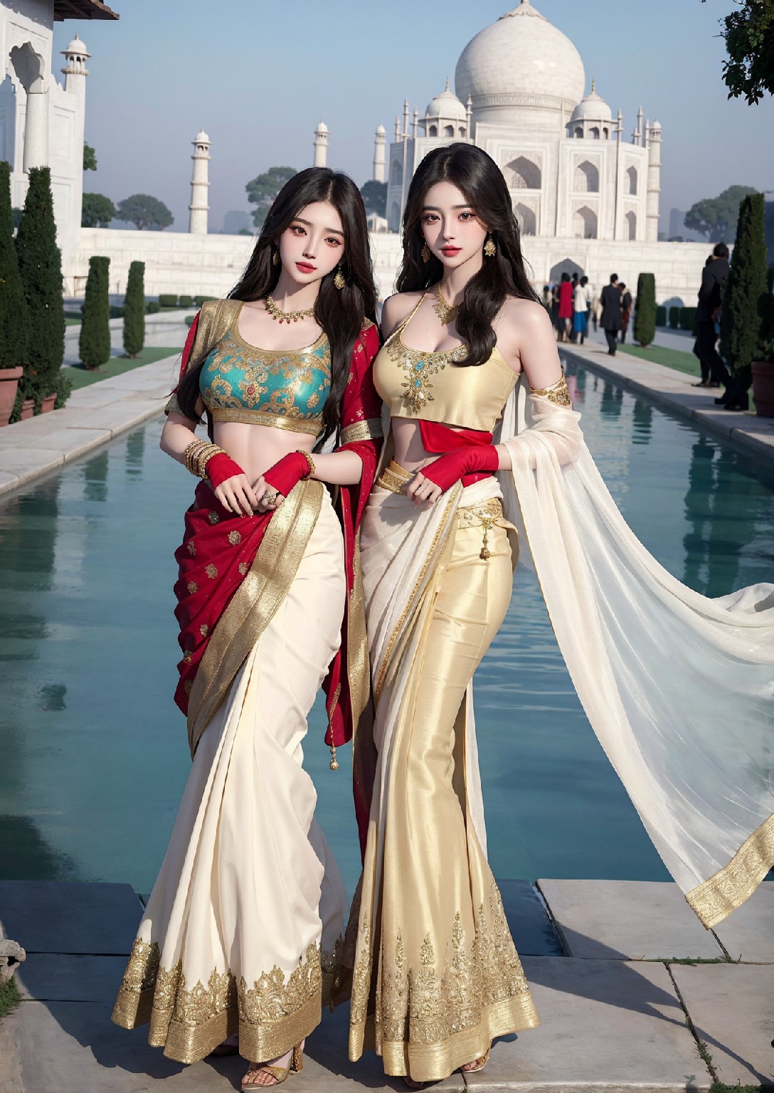 泰姬陵的美麗女人