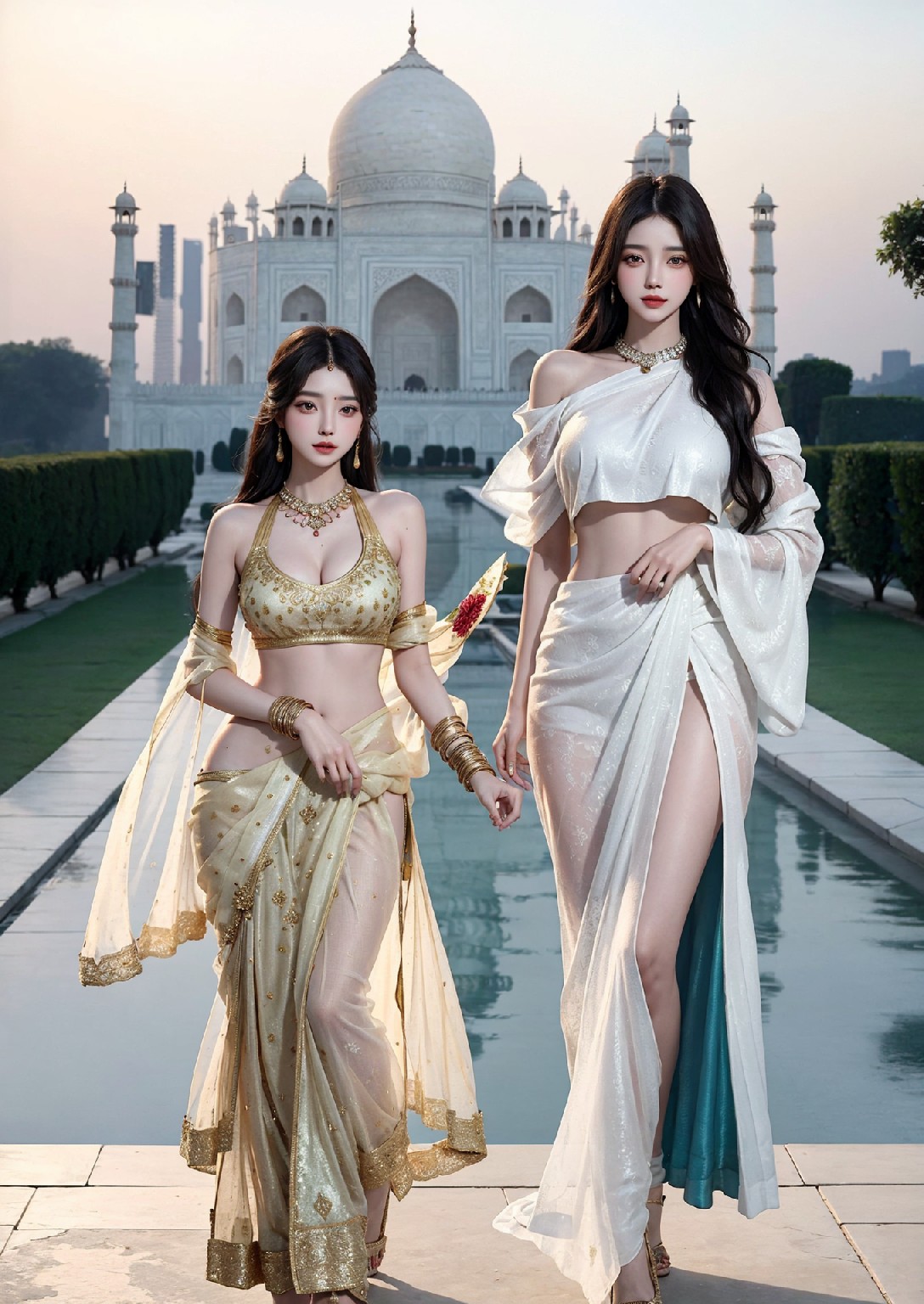 泰姬陵的美麗女人