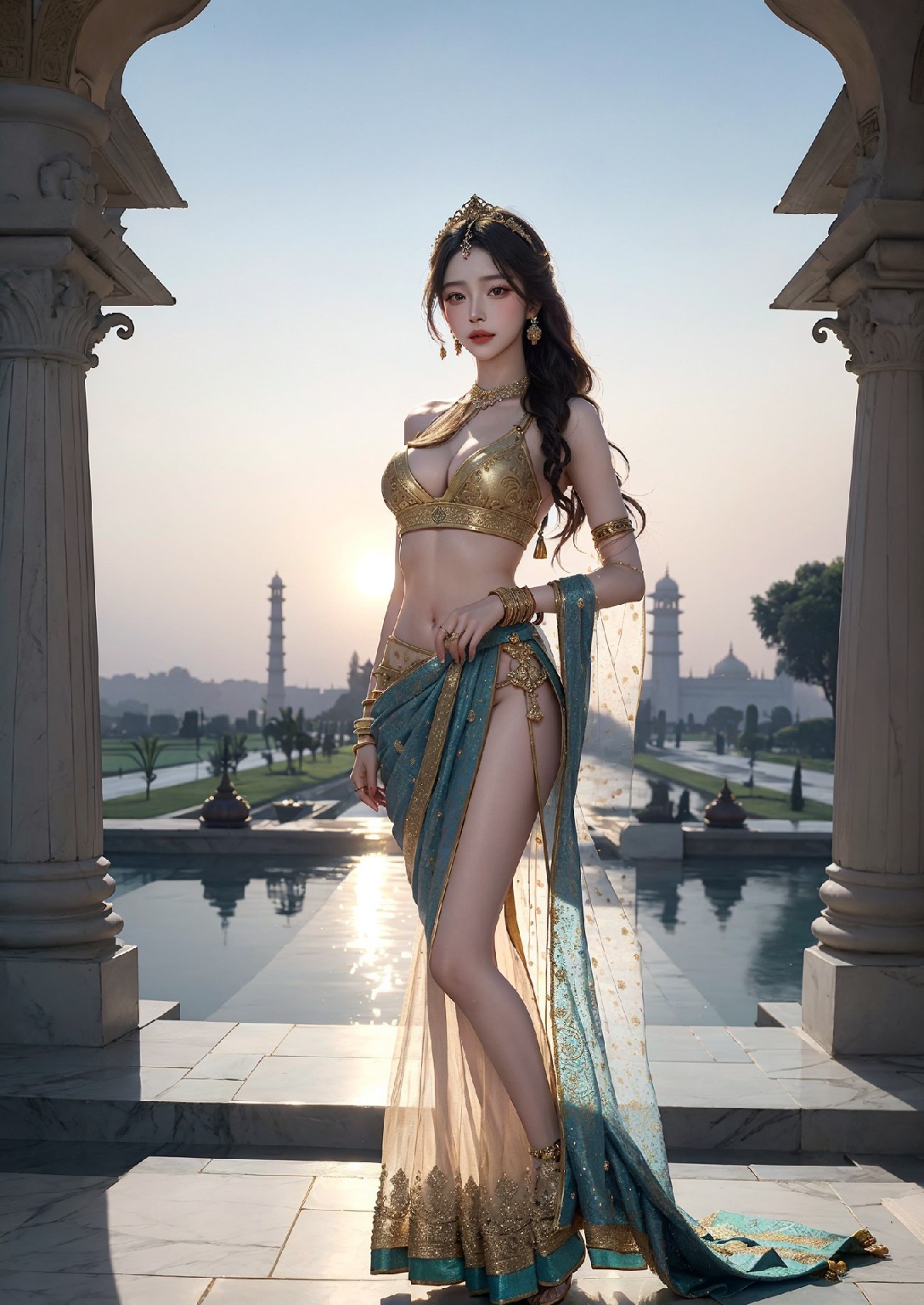 Beautiful Woman of the Taj Mahal