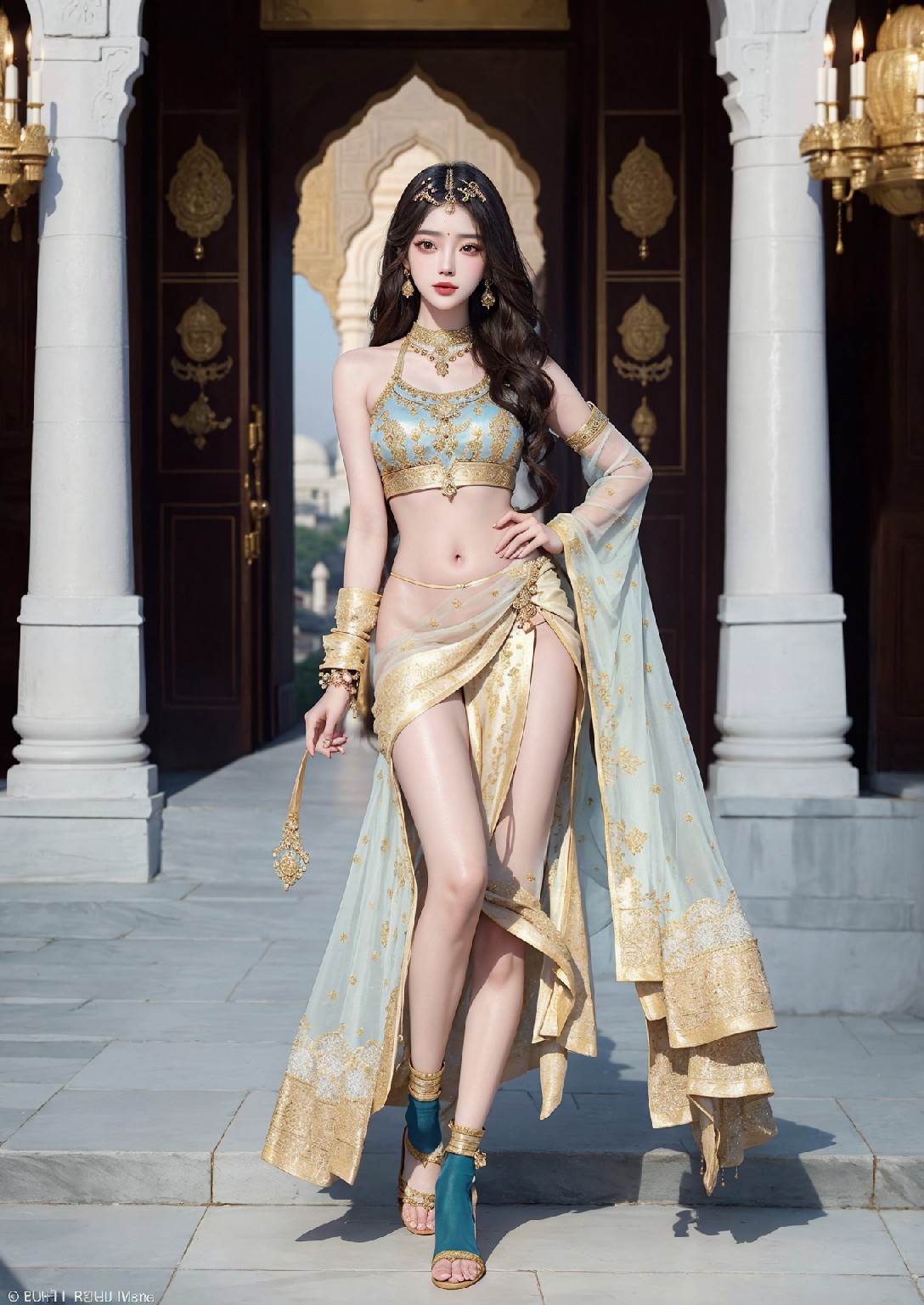 泰姬陵的美麗女人