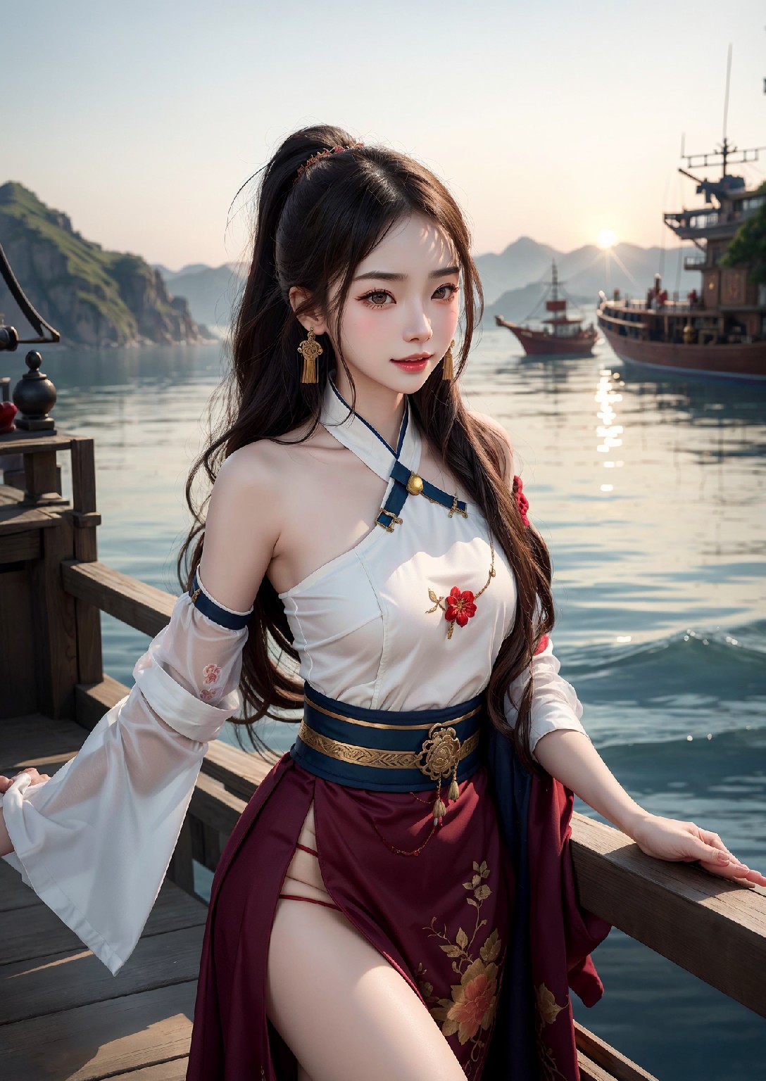 航行到西方的東方女孩