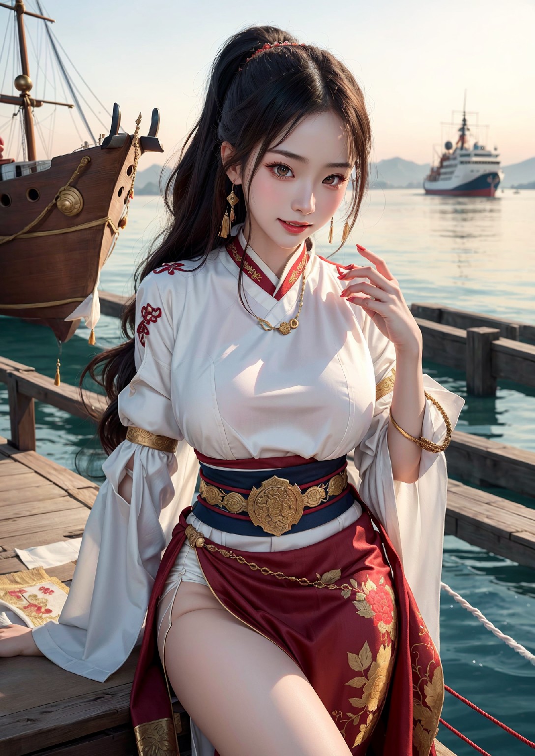 航行到西方的東方女孩