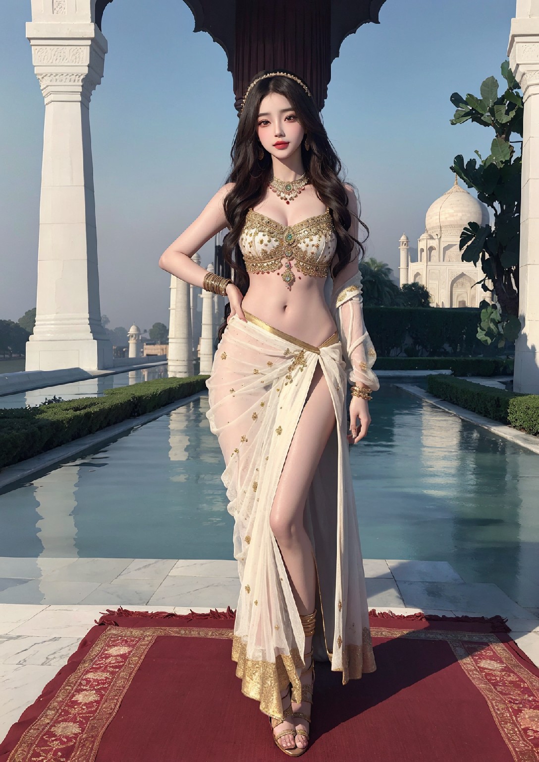 Beautiful Woman of the Taj Mahal