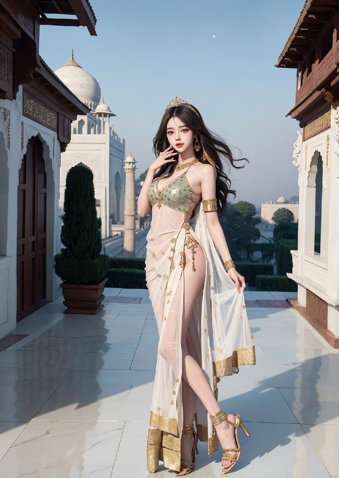 Beautiful Woman of the Taj Mahal