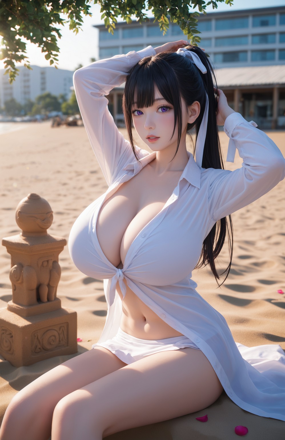 躺在水中
