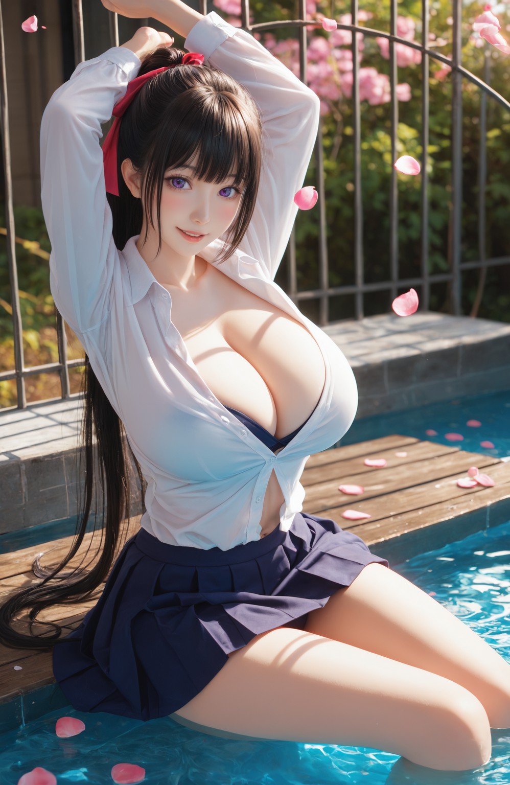 躺在水中