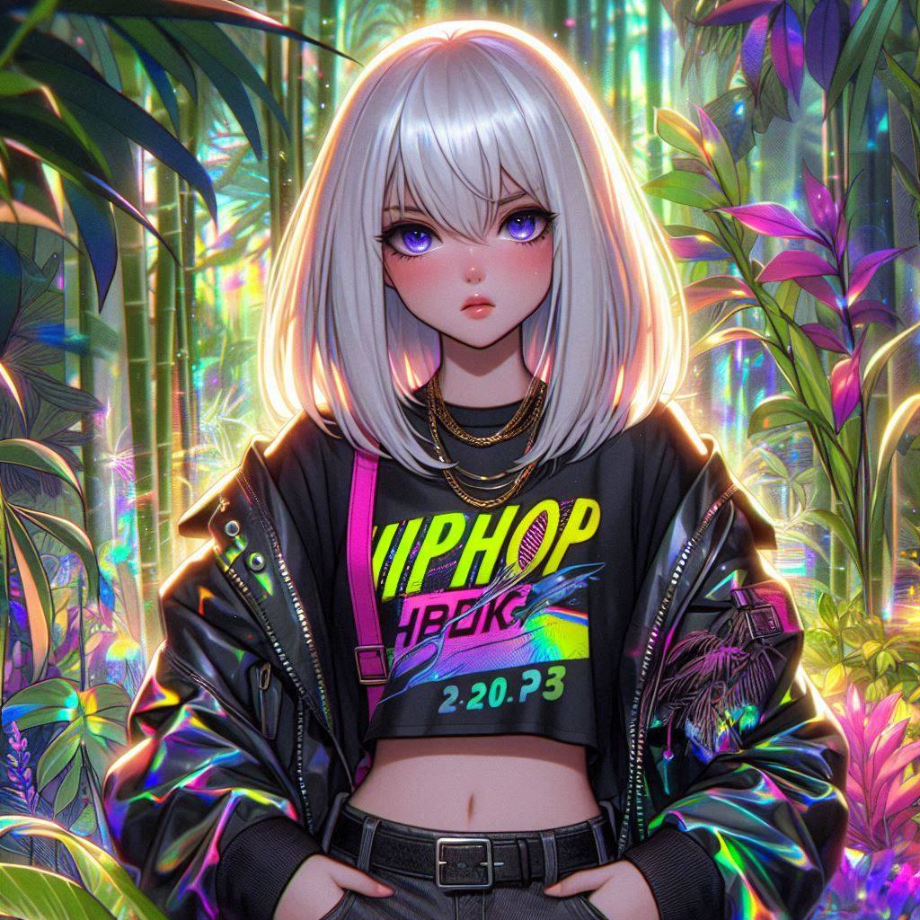 Punk Girl in the Jungle of the Future