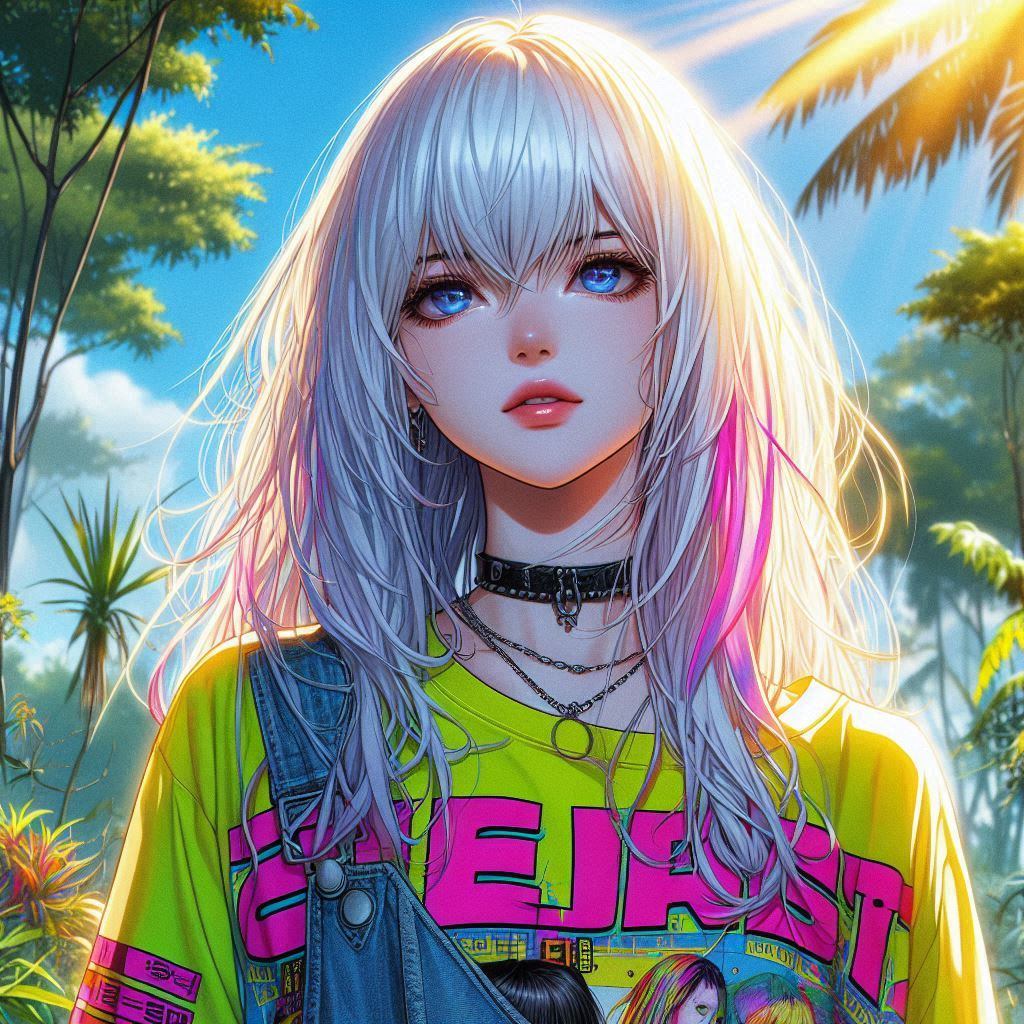 未來叢林中的龐克少女