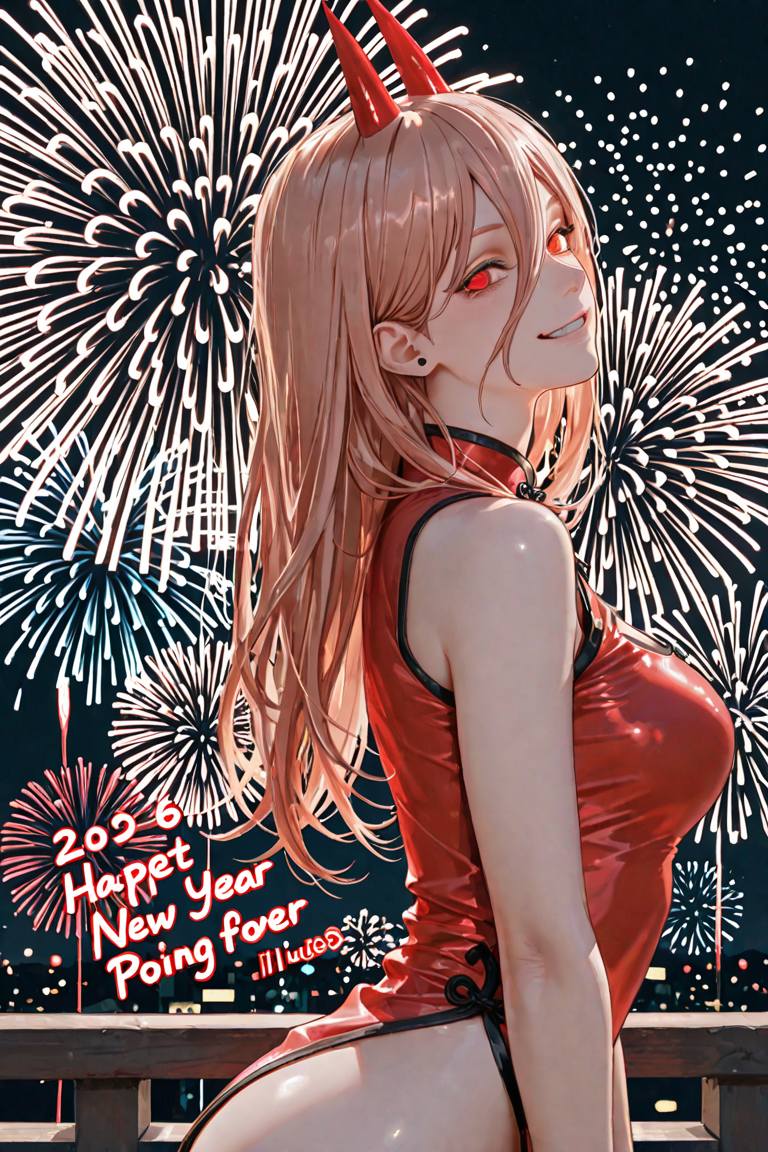 動漫美女迎接2026