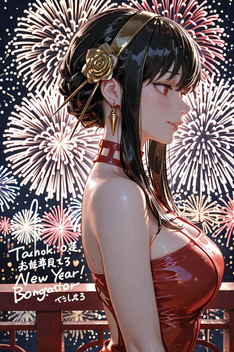 動漫美女迎接2026