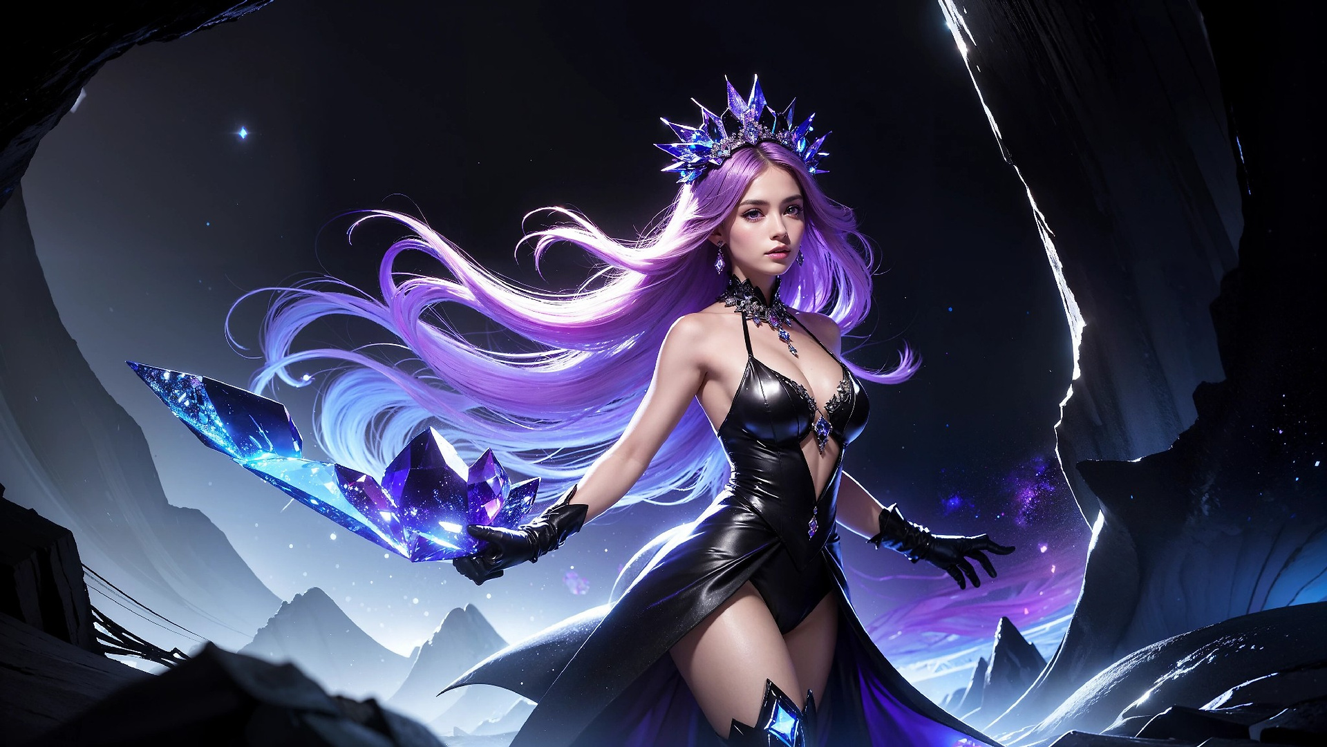 Vibrant Cosmic Princess Fashion