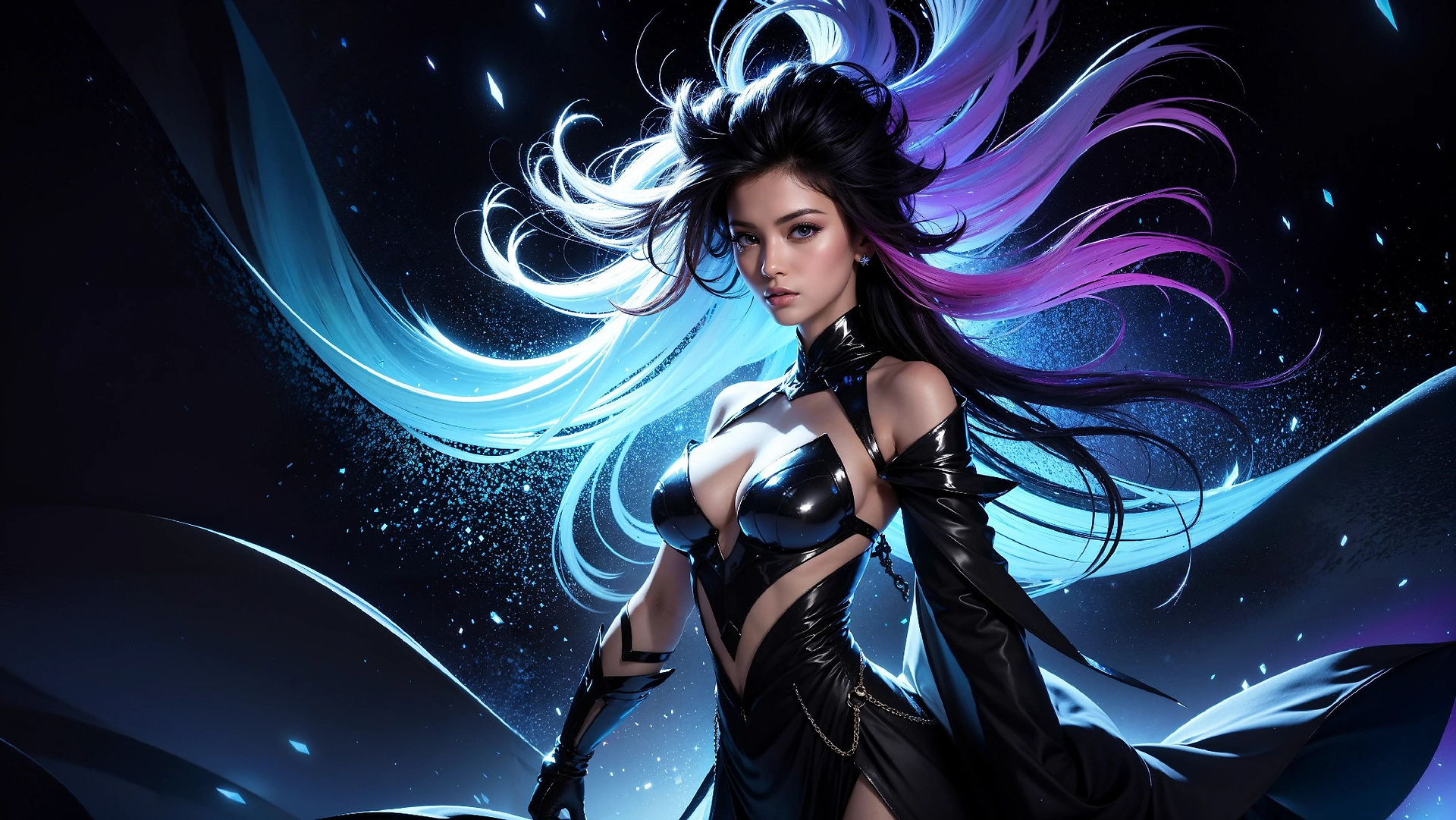 Vibrant Cosmic Princess Fashion
