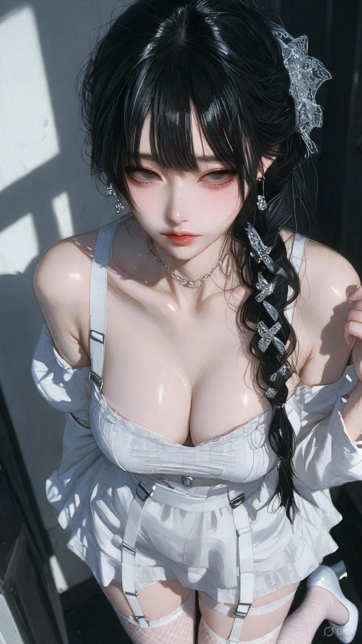 White off shoulder multilayer gauze