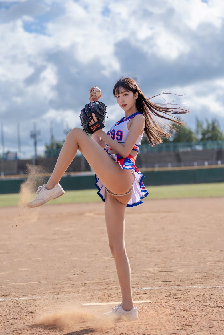 Cheerleader kick-off guests