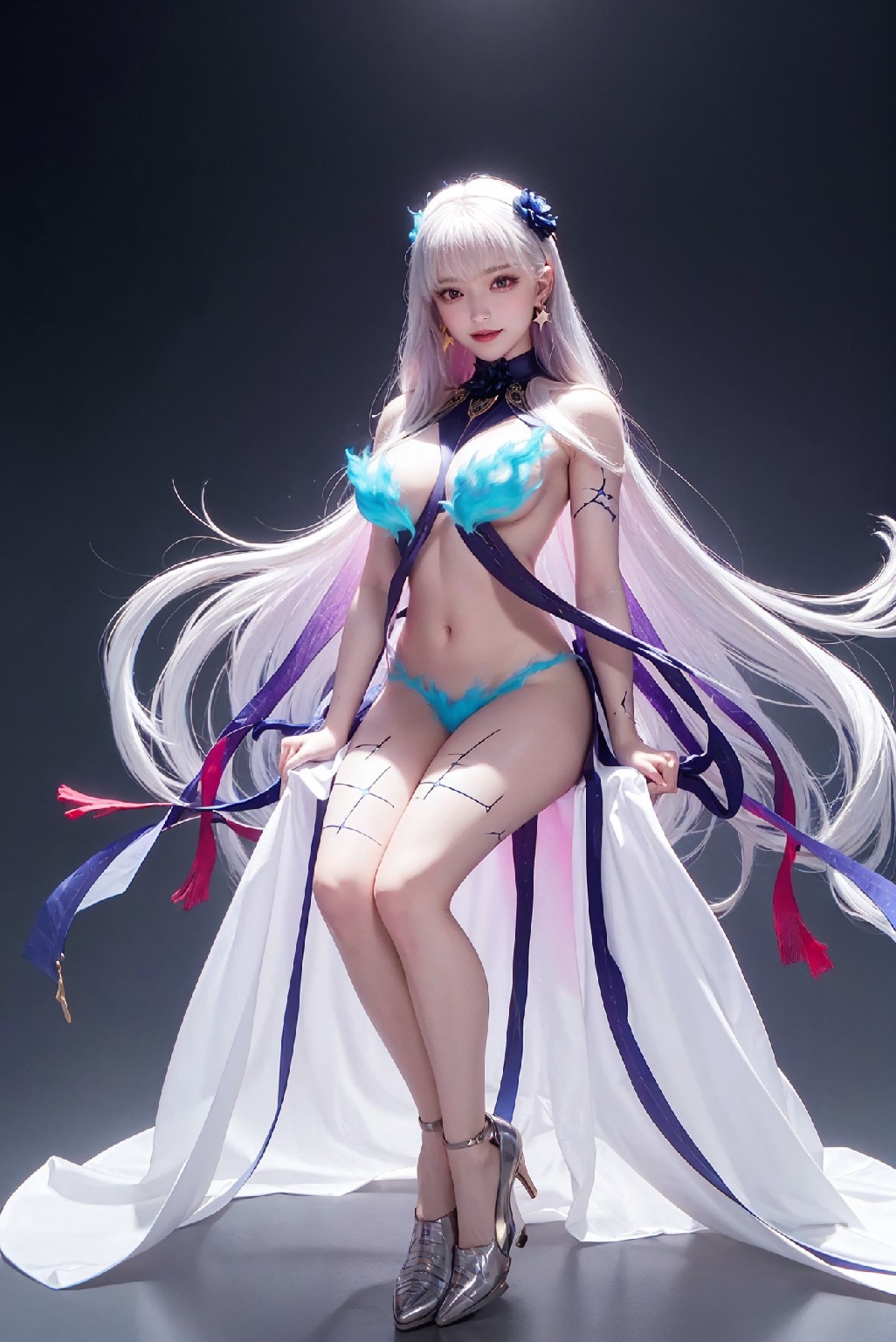 Kama-SwimsuitBlueFire