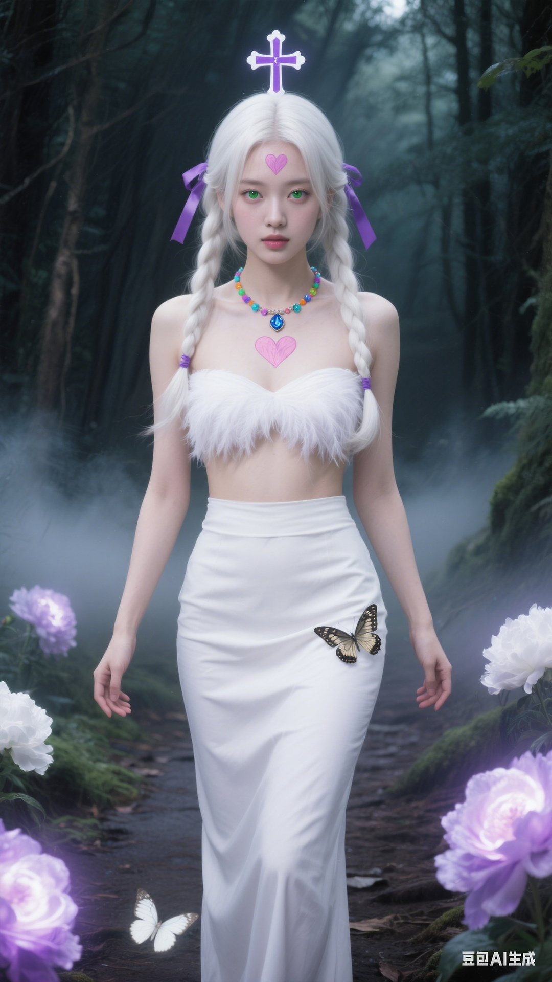 White strapless dress