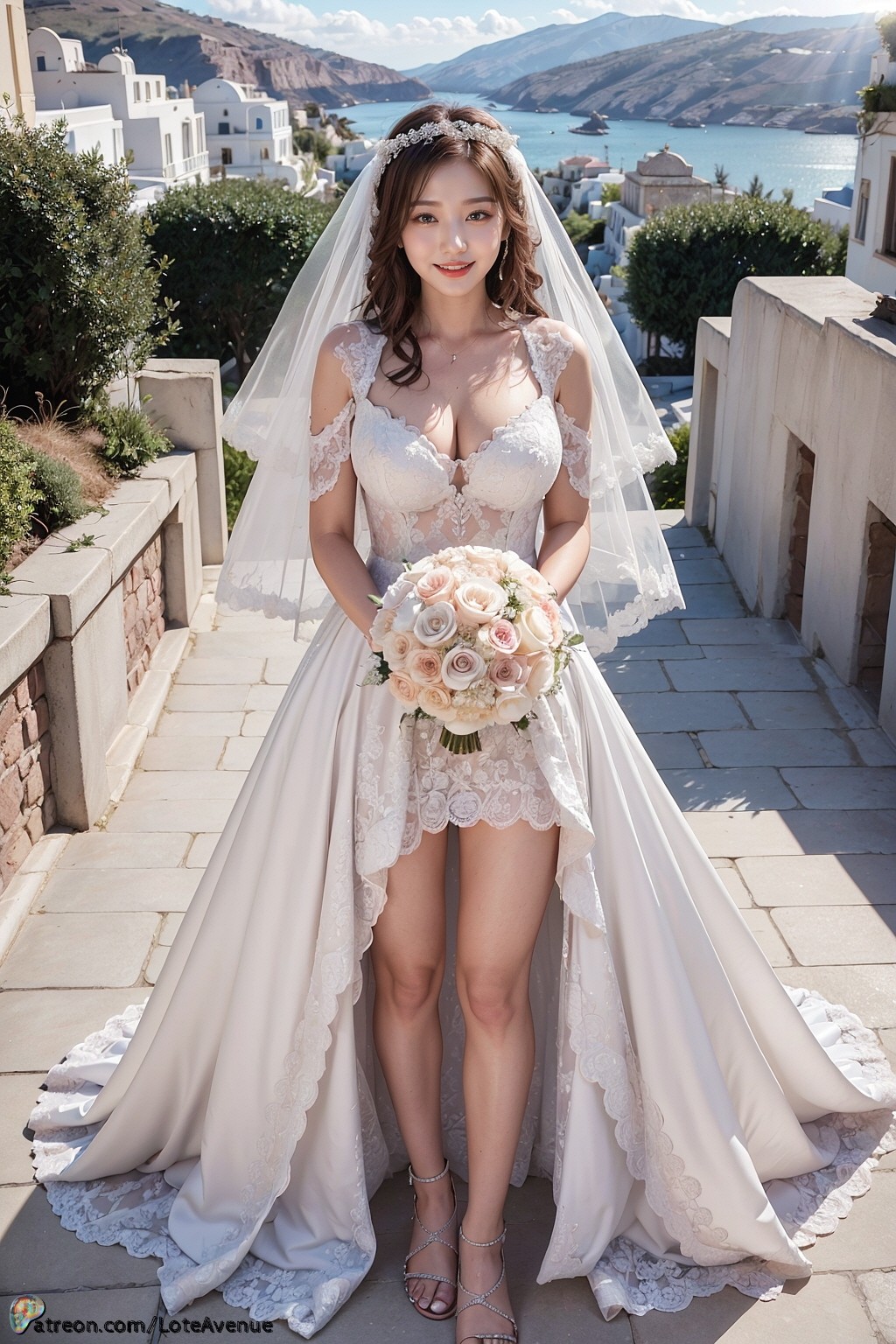 Santorini Bridal Cherry Blossoms
