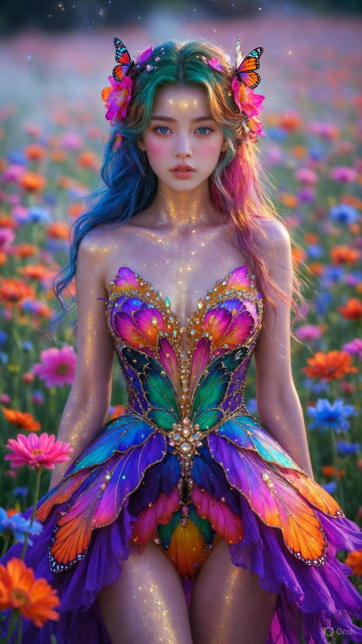 Petals and Butterfly Wings Tights