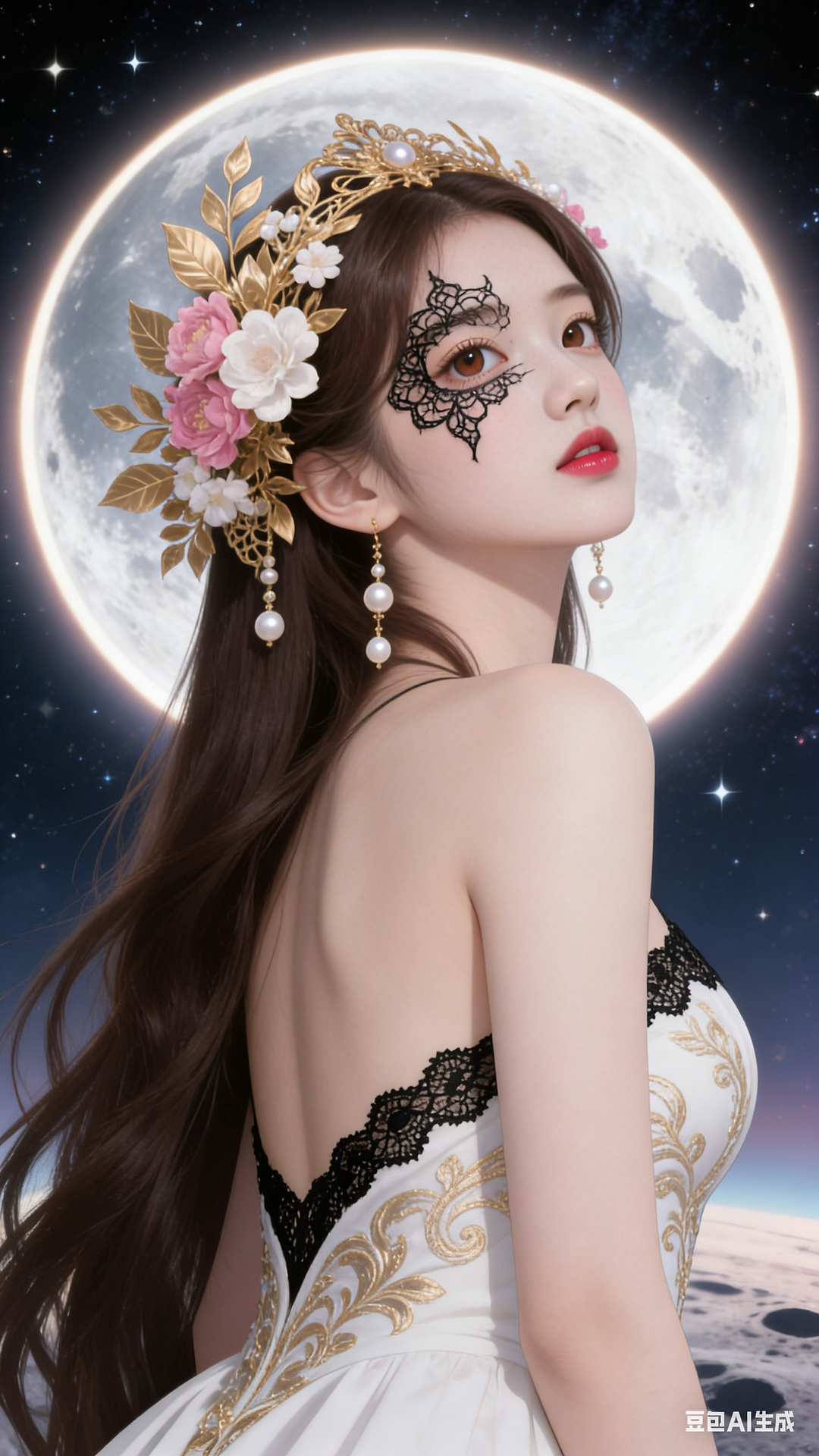 Black lace pattern