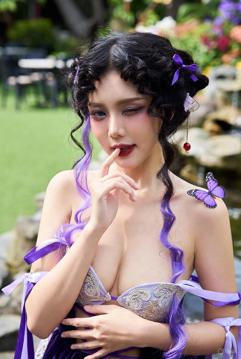 Sister's Purple Ribbon Costume