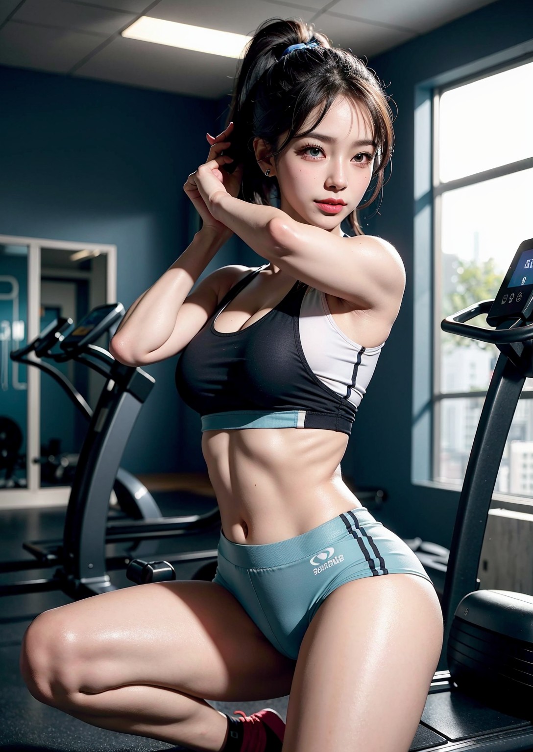 Fitness Girl with Perfect Body