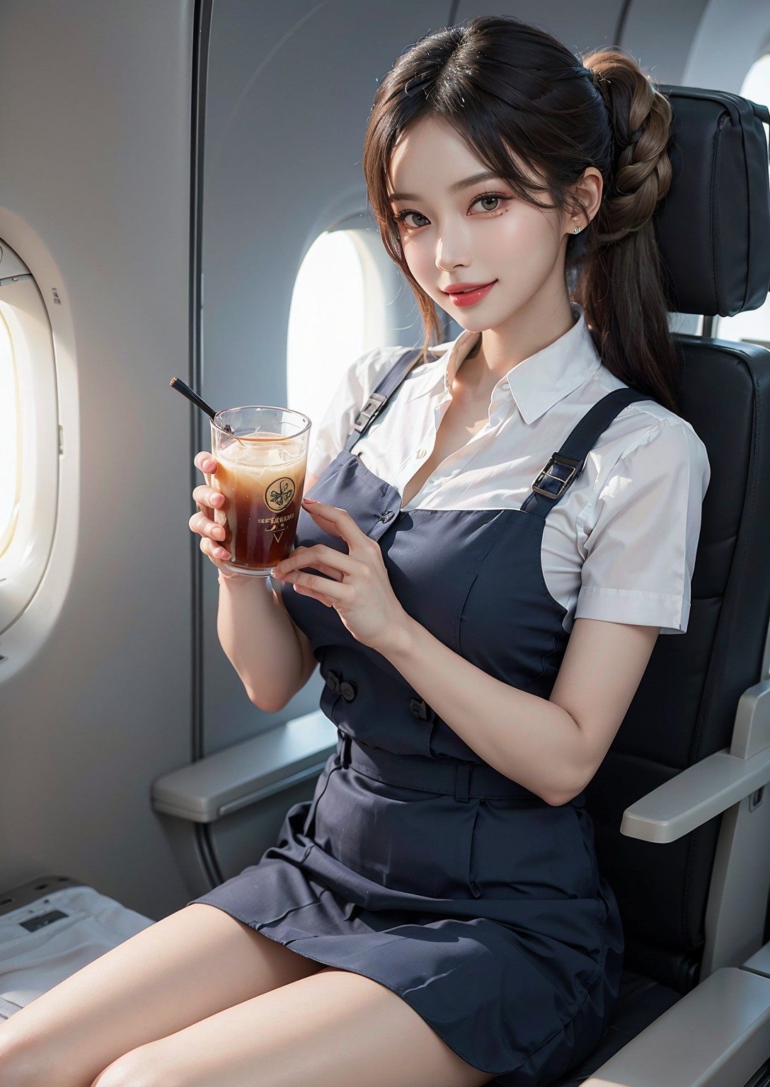 Lazy flight attendant