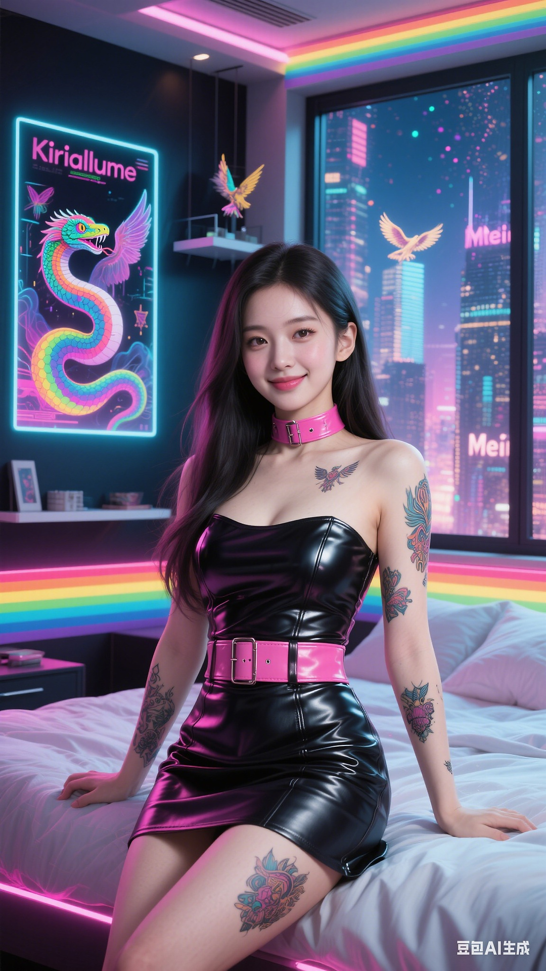 Neon K-pop Tattoo
