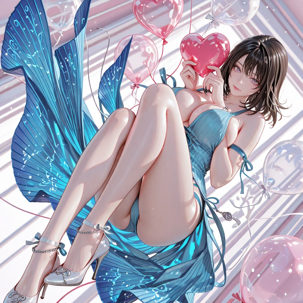 Anime Girl Holding a Heart – Koleksi Gambar AI