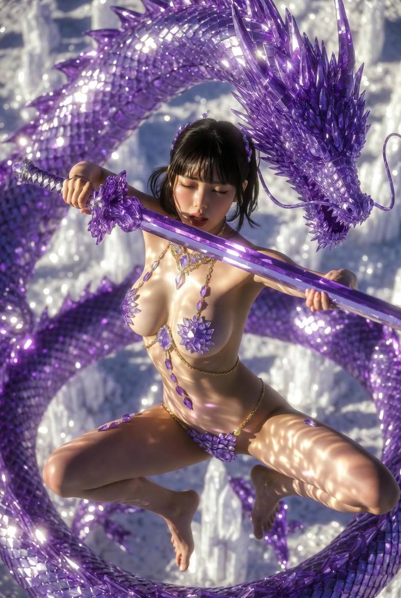 Sister and Amethyst Dragon