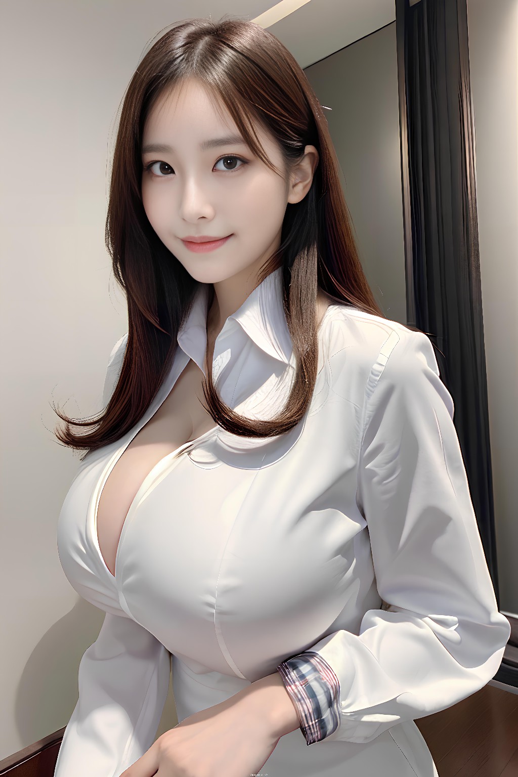 チェックなスーツのOLさん その1