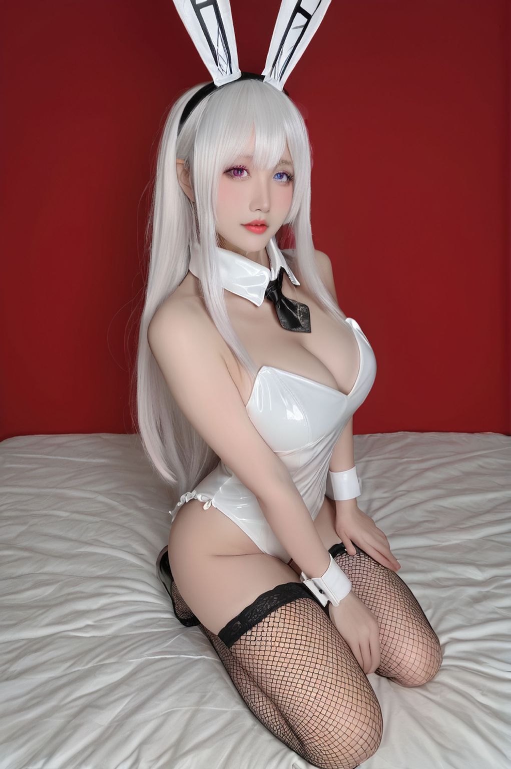 No1062 White Bunny Sexy_95 – Koleksi Gambar AI