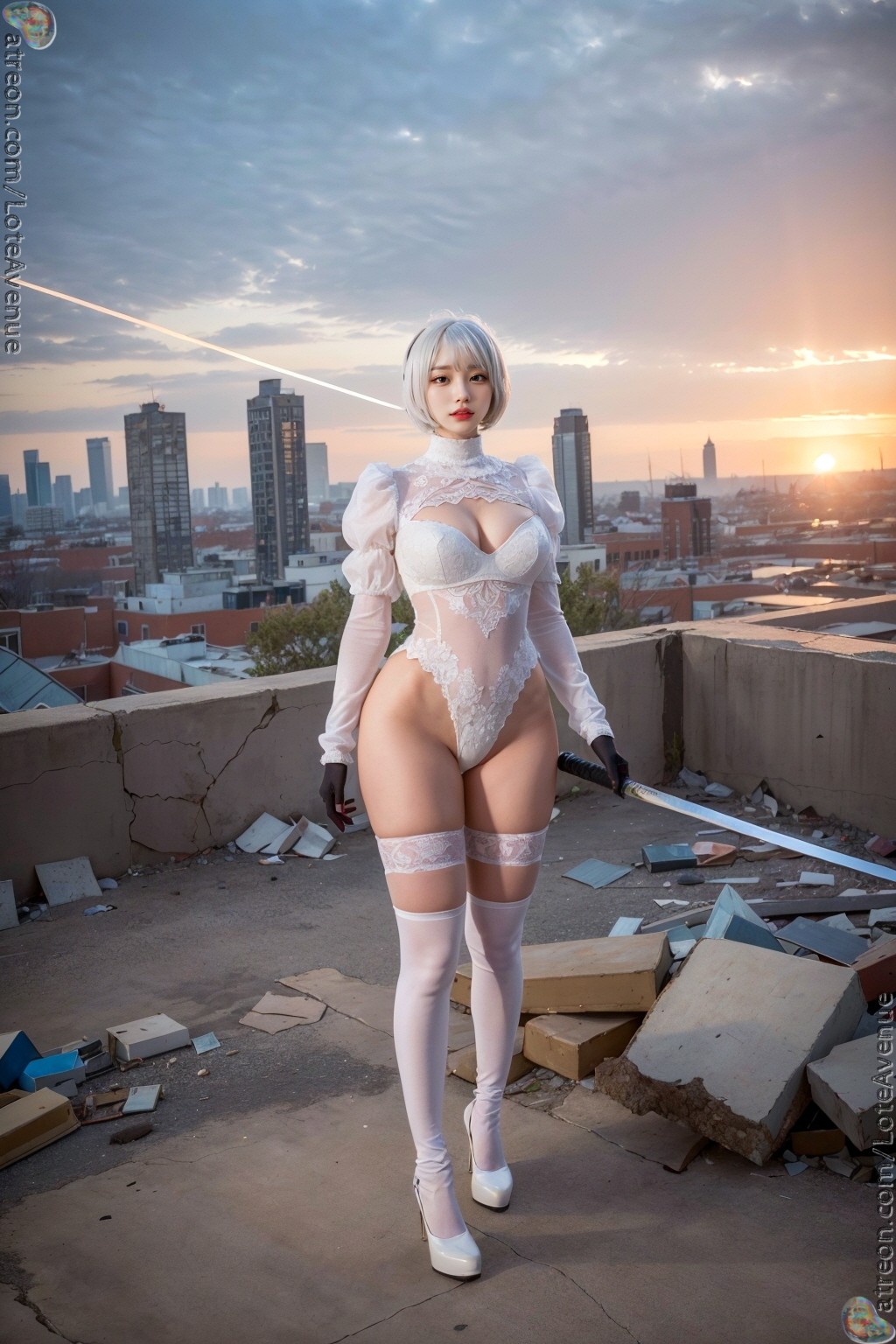 Kosa 2B Cosplay (White Version)