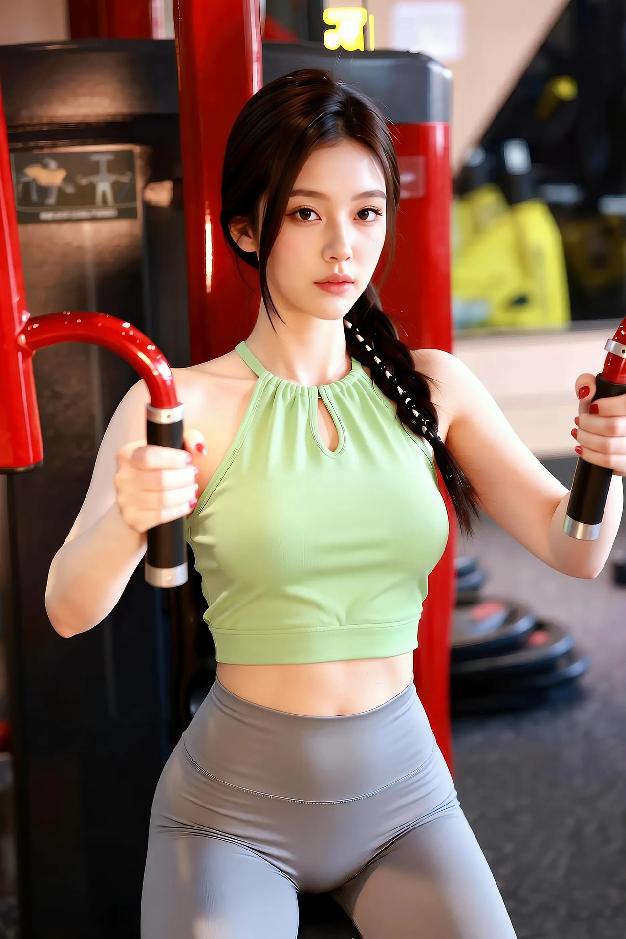 Sister Hee Lei - Avocado Green Digging Short Edition Sports Vest