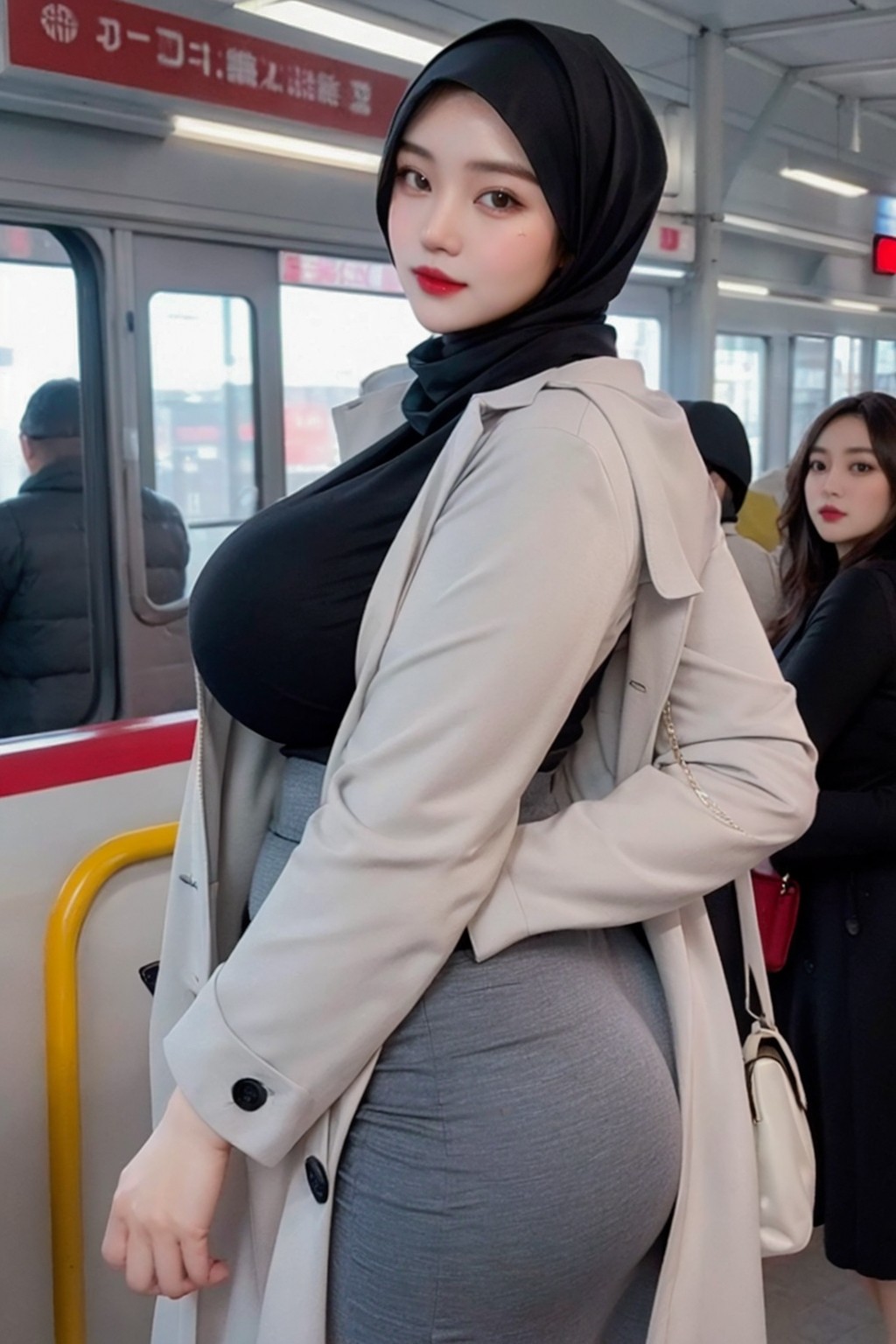 hijab in train